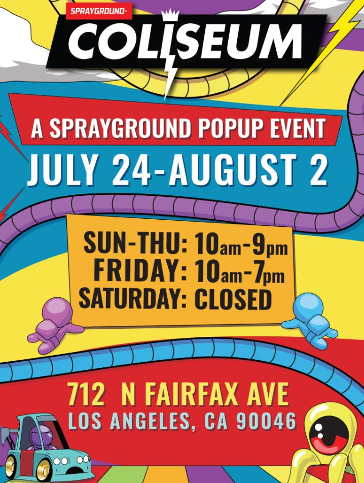 Sprayground pop up outlet shop 2019