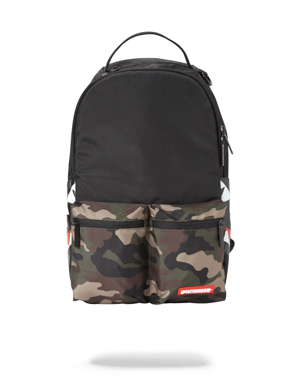 sprayground camo mesh shark backpack