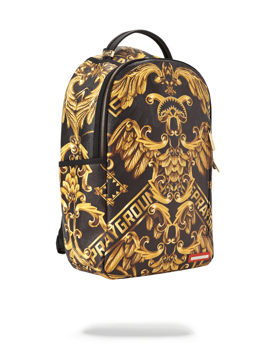 SPRAYGROUND: carrier in vegan leather with sharks print - Black