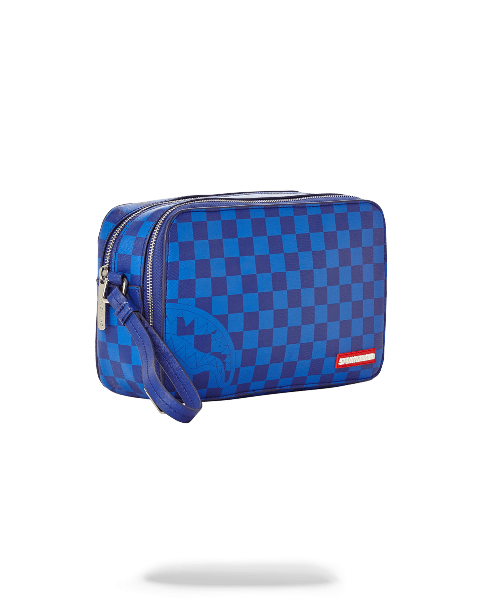 Sprayground Blue Checkered Shark Backpack