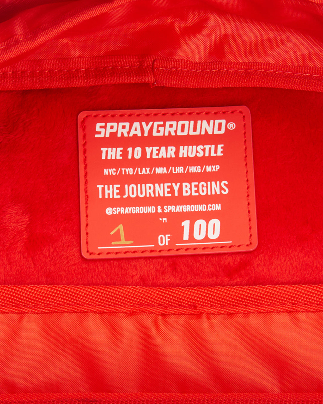 Sprayground, Bags, Red Sprayground Backpack Unreleased Sample