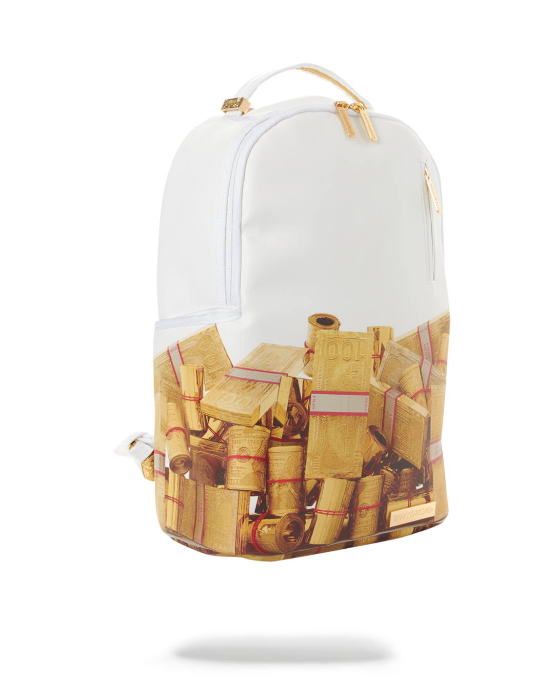 Sprayground Rose Fine Gold Brick Money Urban School Book Bag Backpack  910B1749
