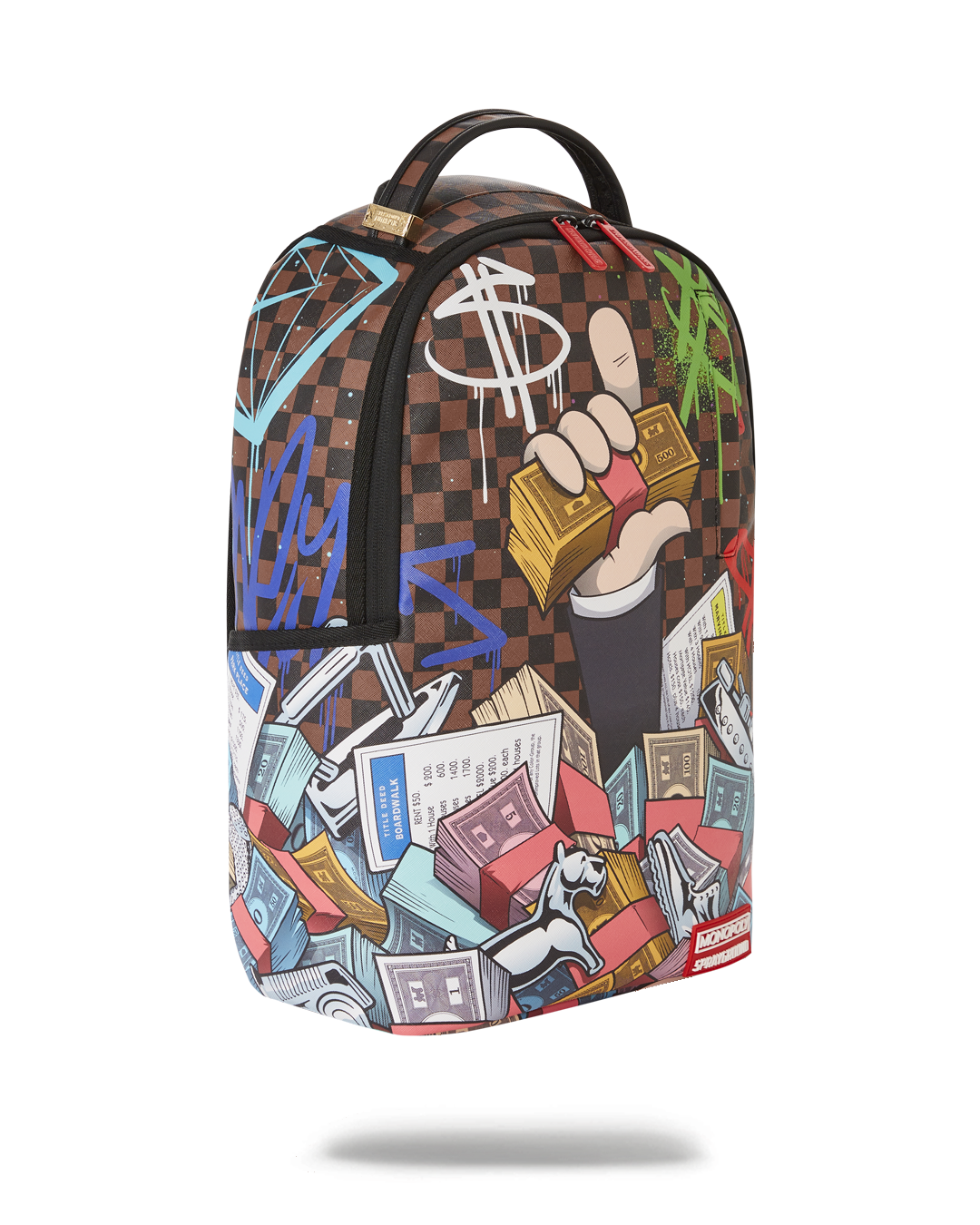 Shop SPRAYGROUND Monopoly Can Never Be Too Rich Backpack