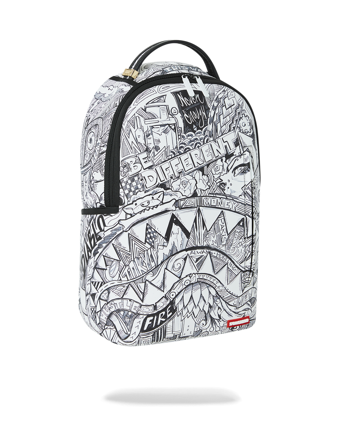 Sprayground Kids' Faux Leather Shark Doodle Backpack