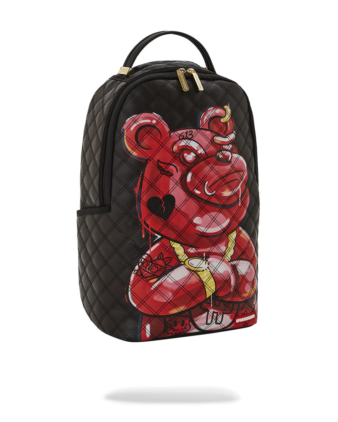 QUILT HAND PAINTED DIABLO BEAR BACKPACK (DLXV)