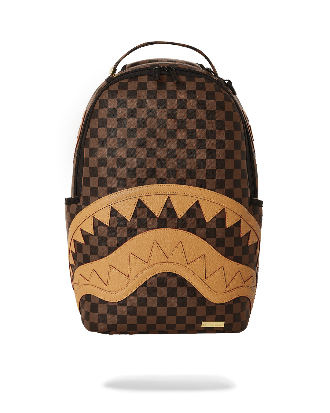 Sprayground Henney Sip Lock Shark Teeth Rucksack Unisex Backpacks, Color:  Brown/Black2 