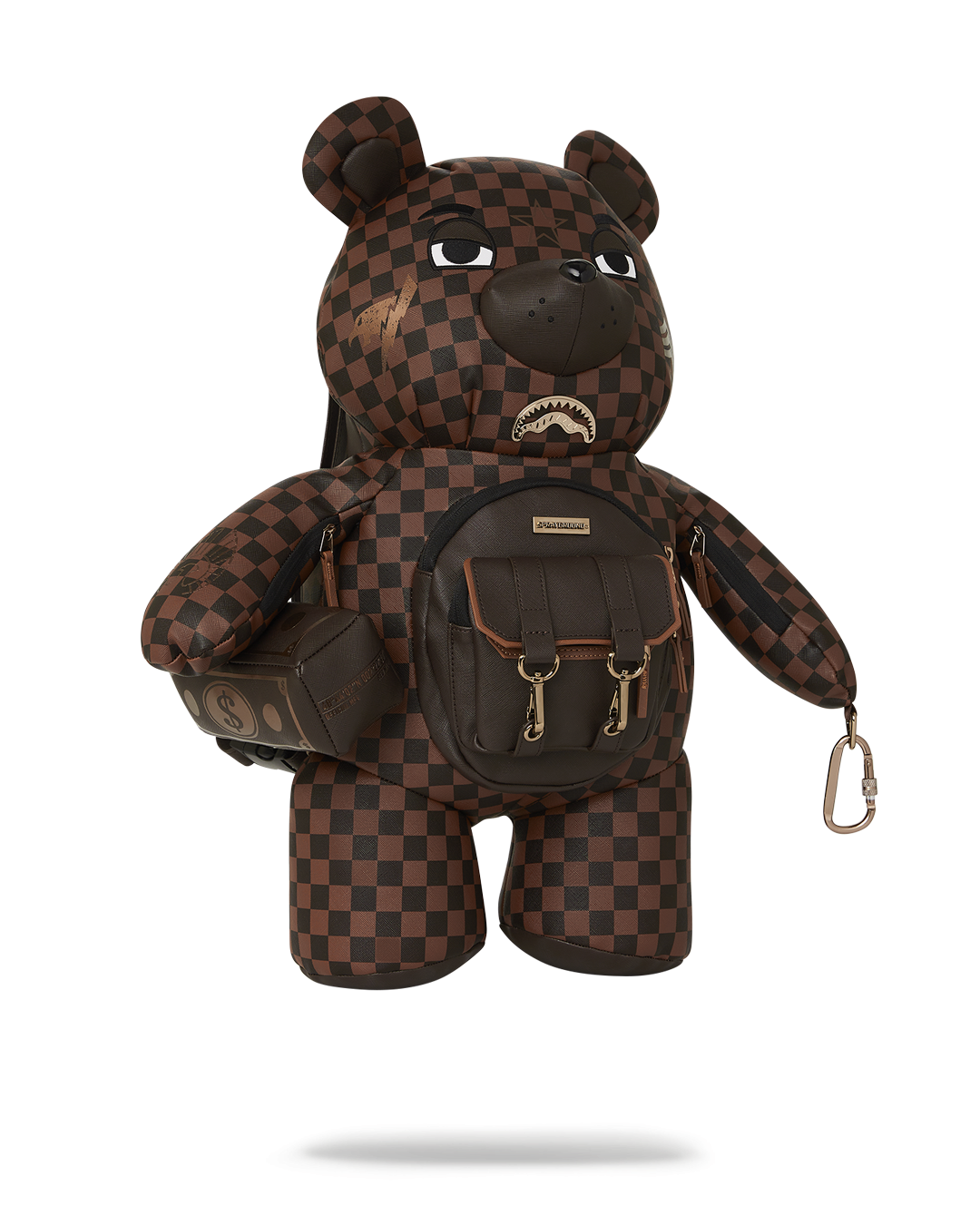 SPRAYGROUND SPLIT THE CHECK (PEARL) MONEY high quality BEAR TEDDYBEAR BACKPACK