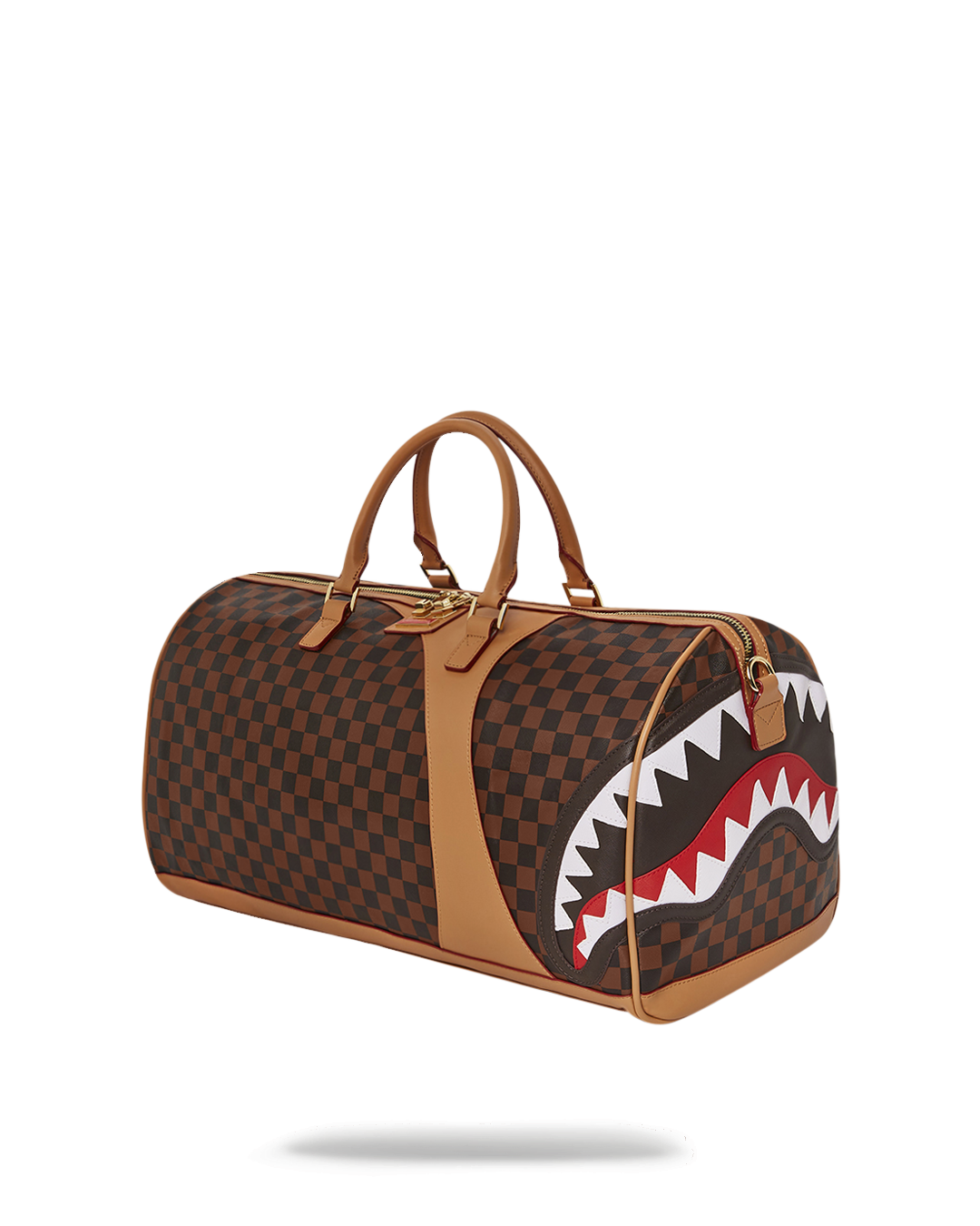 SPRAYGROUND: duffle bag in vegan leather with shark print - Grey