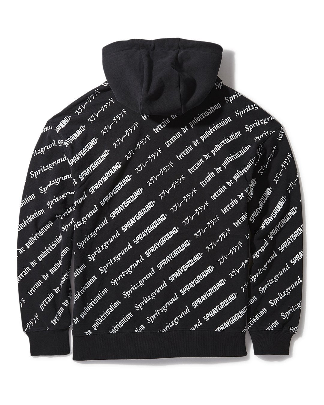 SG LOGO REPEAT HOODIE PULLOVER BLACK