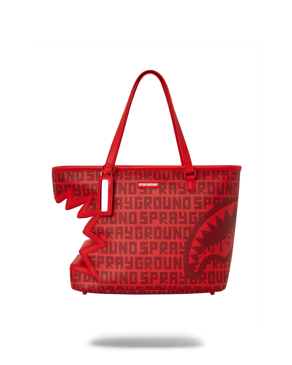 Sprayground tote red and white outlet bandana