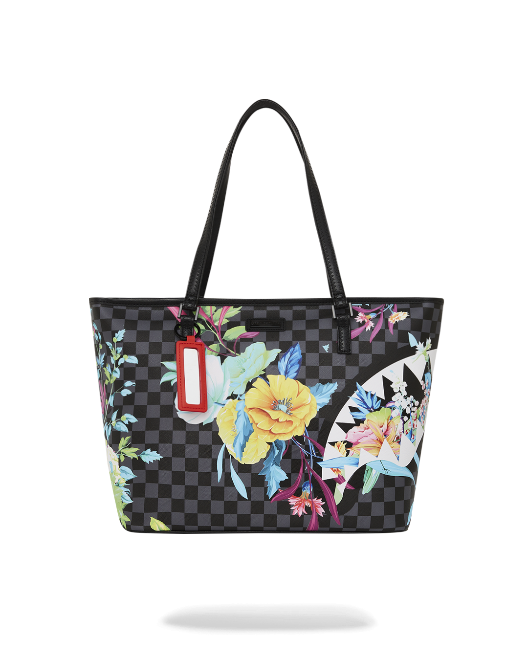 Sprayground shark discount flower tote bag