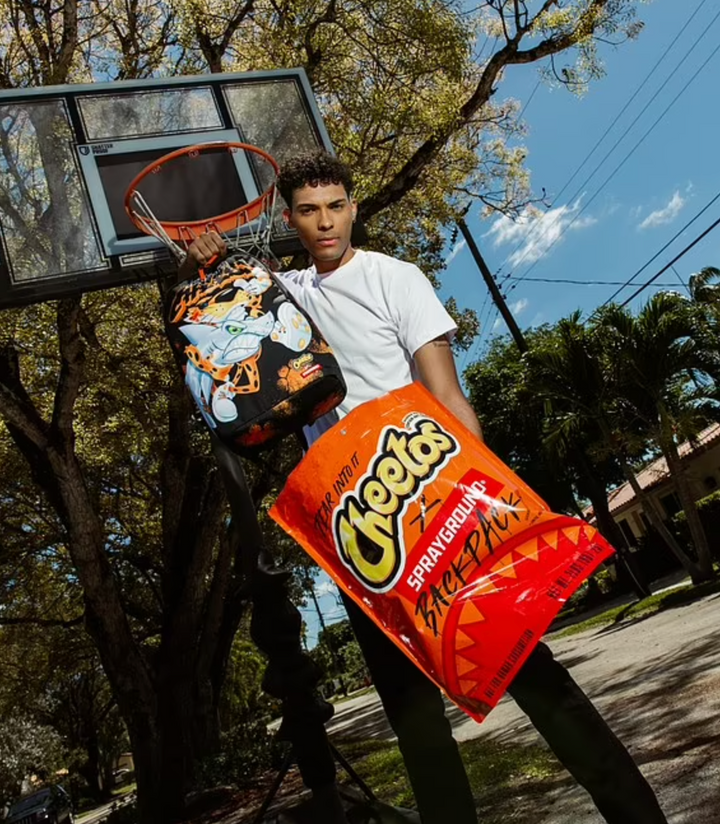 As featured on DailyMail: CHEETOS x Sprayground