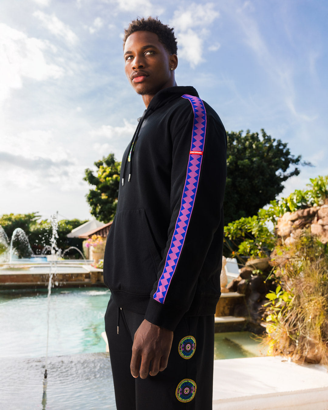 SPRAYGROUND® APPAREL AFRICAN INTELLIGENCE 12 BROOKLYN & BEYOND HOODIE - SANDFLOWER COLLAB