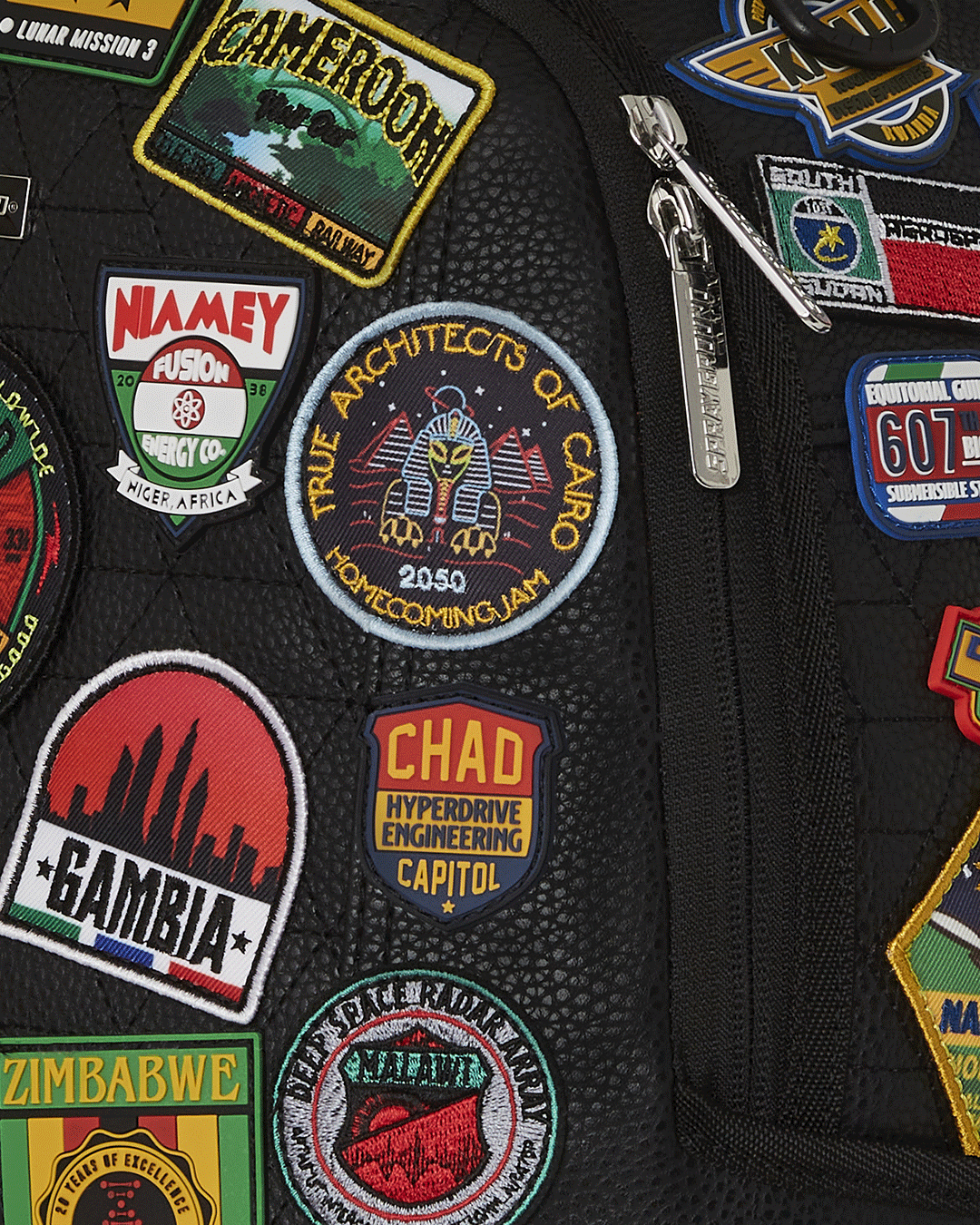 SPRAYGROUND® BACKPACK A.I. THE 54 (PATCHES OF AFRICA) CARGO BACKPACK