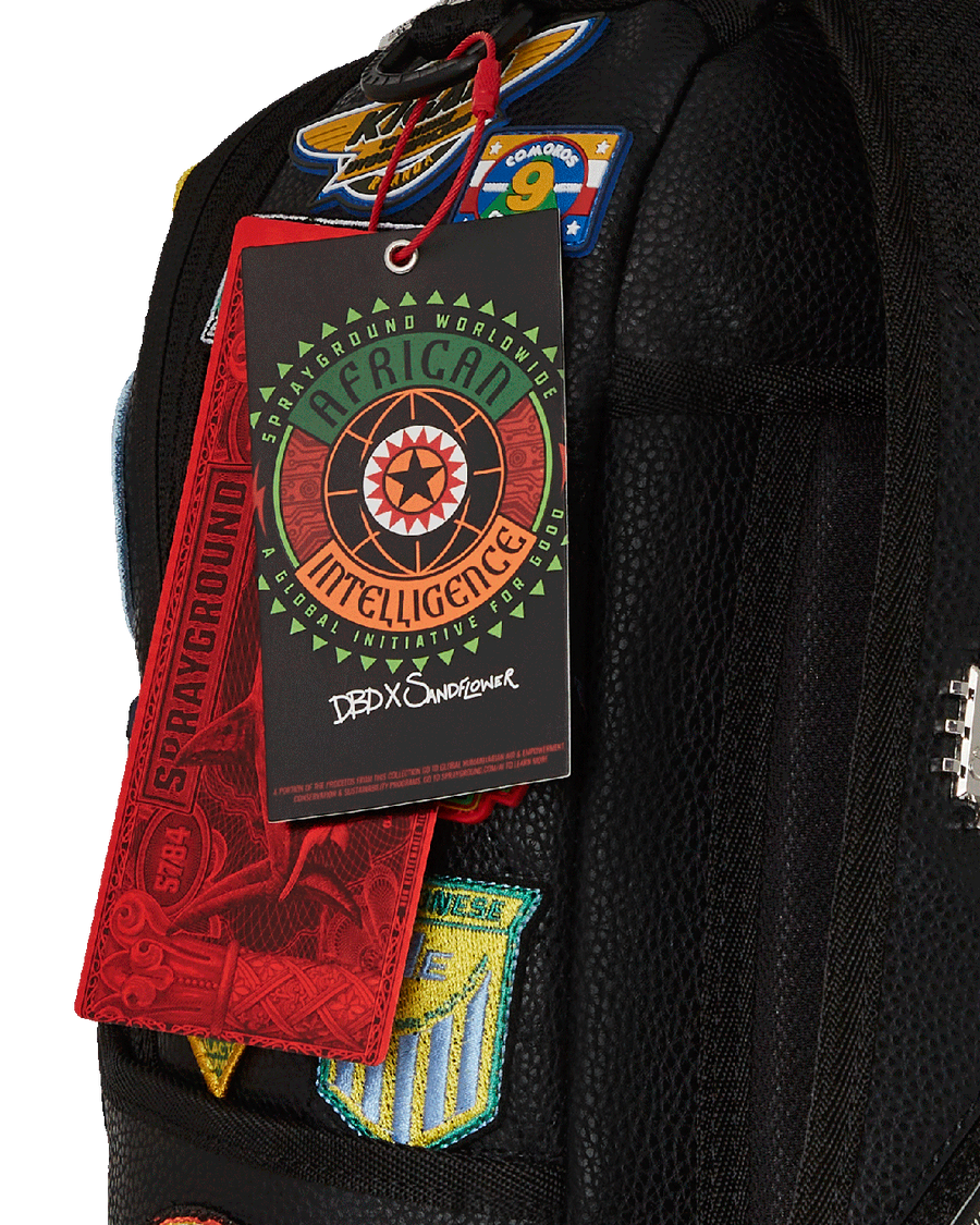 SPRAYGROUND® BACKPACK A.I. THE 54 (PATCHES OF AFRICA) CARGO BACKPACK