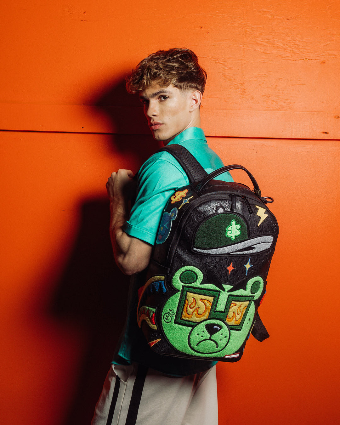 SPRAYGROUND® BACKPACK COLORFUL MONEY BEAR CHENEILLE DLXSV BACKPACK