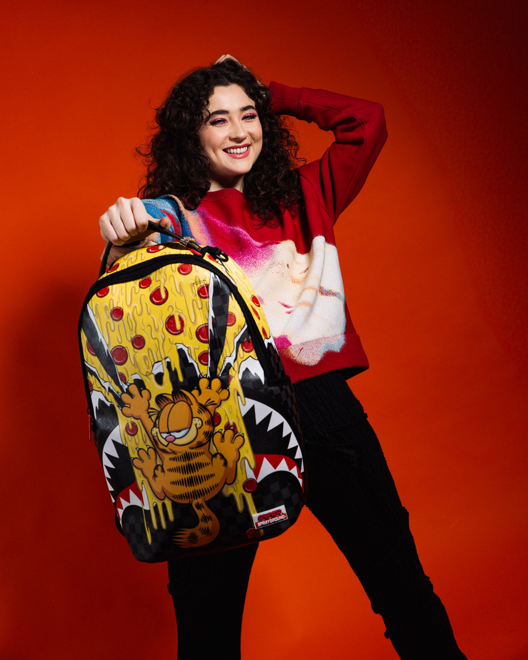 SPRAYGROUND® BACKPACK GARFIELD PIZZA DRIPS DLXSV BACKPACK