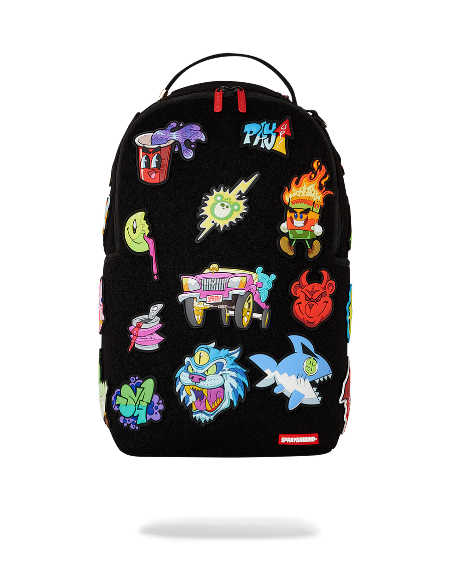 SPRAYGROUND® BACKPACK TRANCE PARTY PATCHES BACKPACK (23 VELCRO REMOVABLE PATCHES)