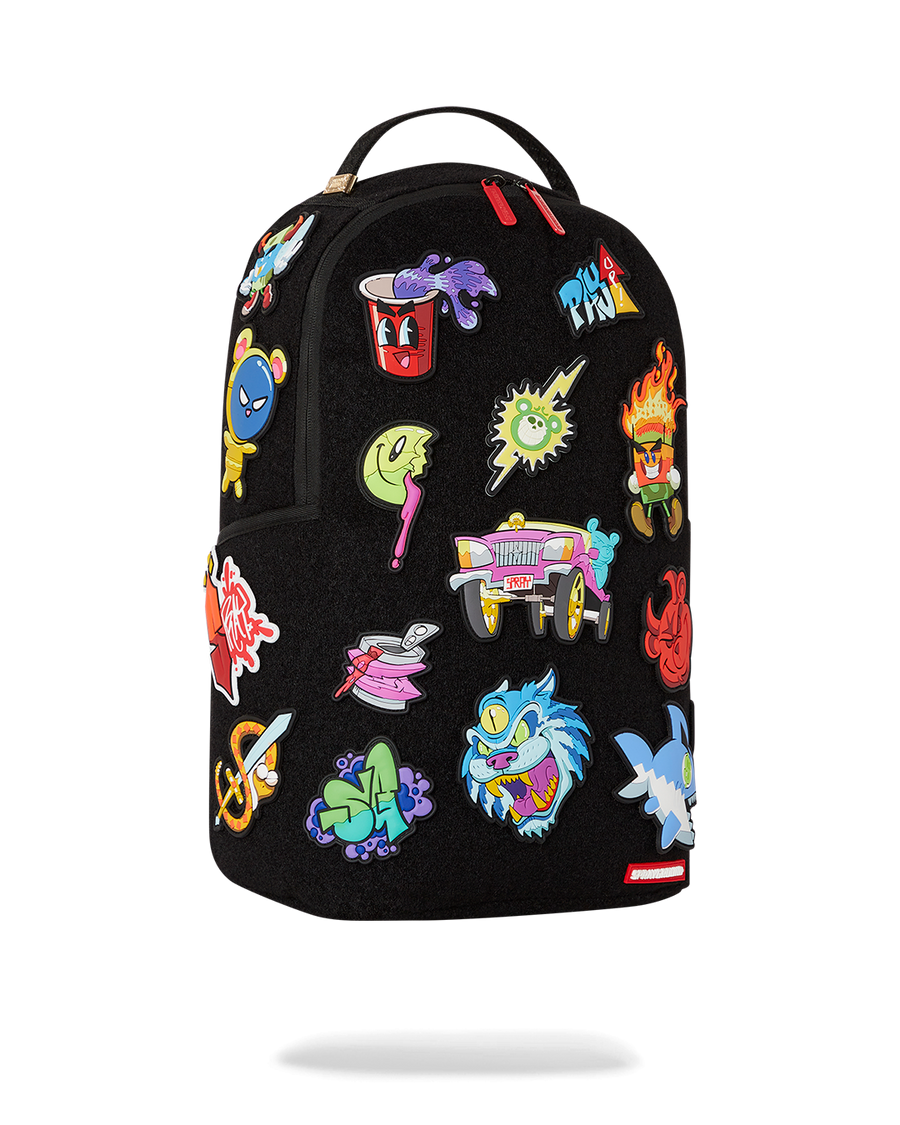 SPRAYGROUND® BACKPACK TRANCE PARTY PATCHES BACKPACK (23 VELCRO REMOVABLE PATCHES)