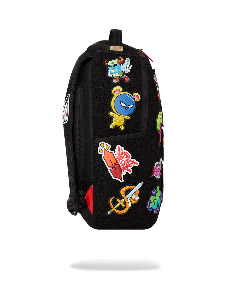 SPRAYGROUND® BACKPACK TRANCE PARTY PATCHES BACKPACK (23 VELCRO REMOVABLE PATCHES)