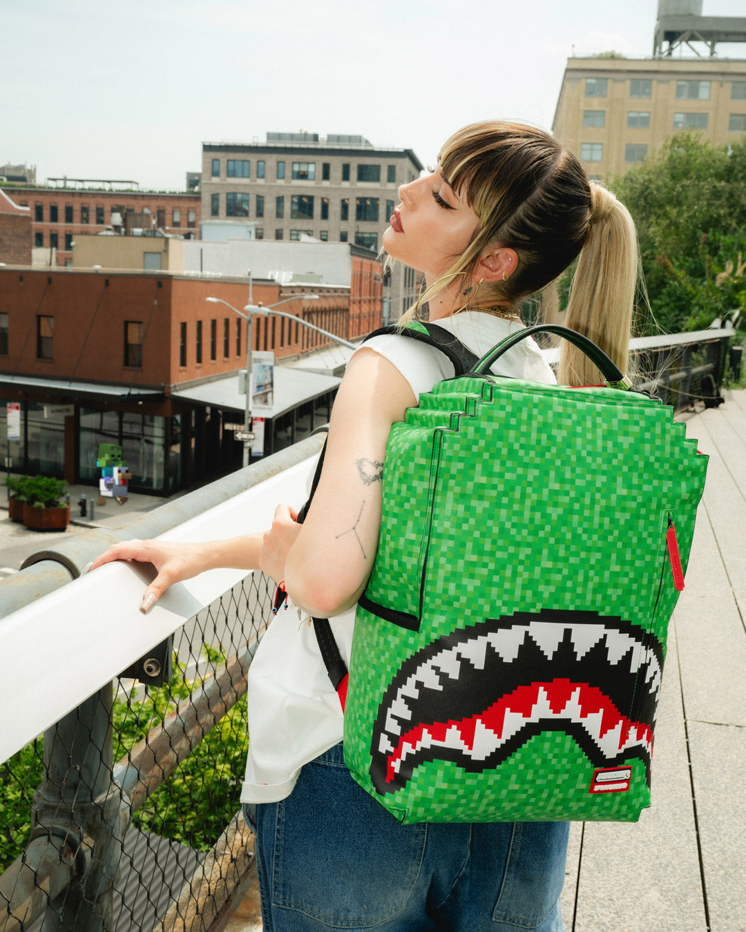 SPRAYGROUND® BACKPACK MINECRAFT CREEPER SHARK BACKPACK