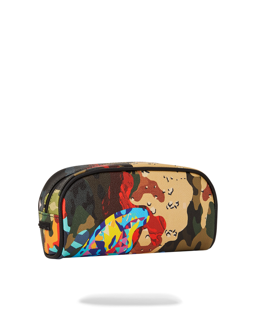 SPRAYGROUND® POUCH SLICED AND DICED CAMO POUCH