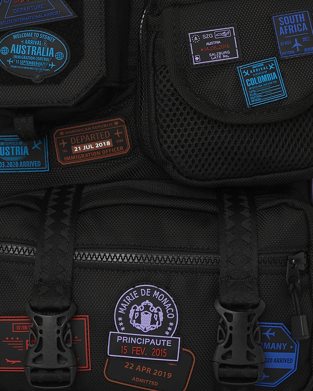 SPRAYGROUND® BACKPACK JAMES FIRST CLASS I GOT THESE STAMPS BACKPACK