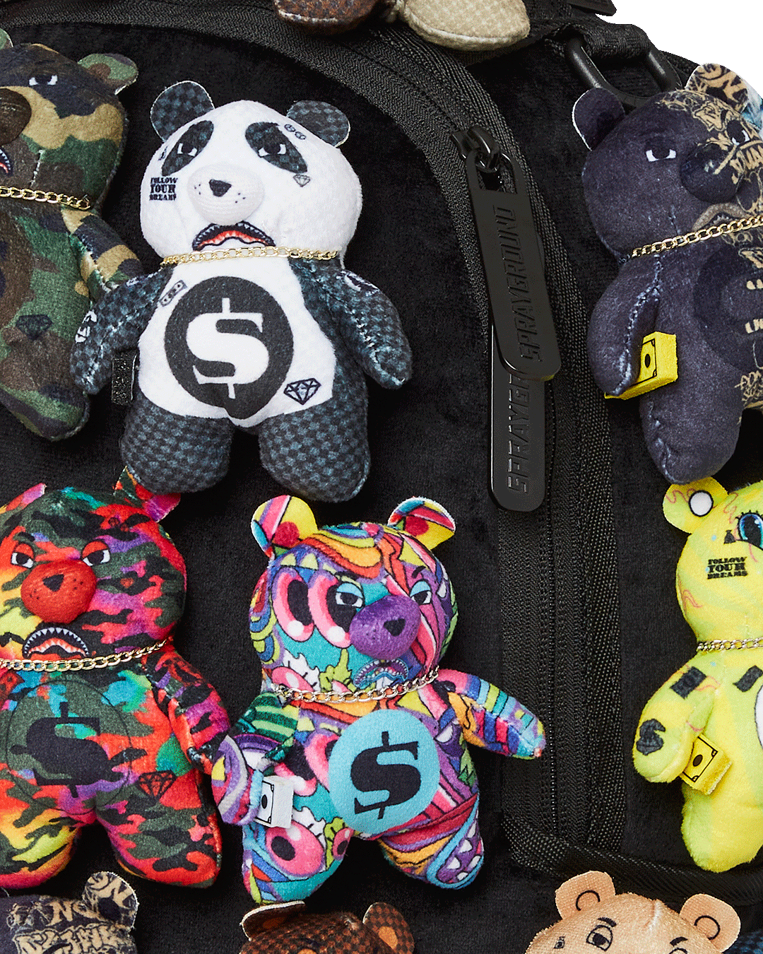 SPRAYGROUND® BACKPACK PACK OF BEARS REAL PLUSH BEARS RUNWAY PIECE BACKPACK - SUPER EXCLUSIVE