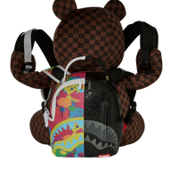 SPRAYGROUND® BACKPACK BEAR WEARING BACKPACK AS A BACKPACK