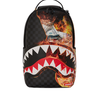 SPRAYGROUND® BACKPACK SHARK FIRE CHECK DLXSV BACKPACK