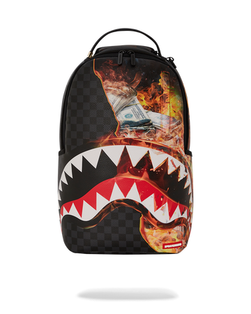 SPRAYGROUND® BACKPACK SHARK FIRE CHECK DLXSV BACKPACK