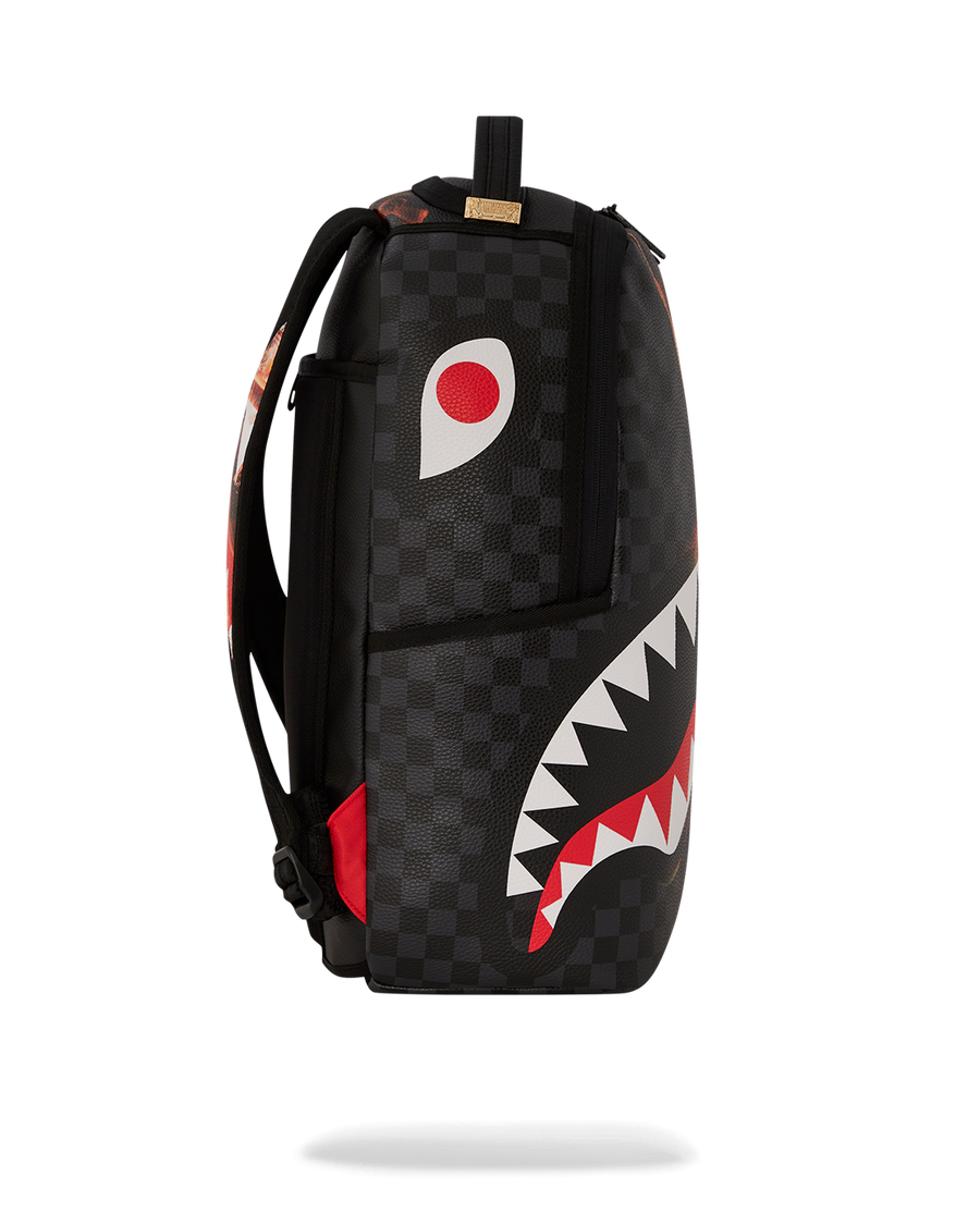 SPRAYGROUND® BACKPACK SHARK FIRE CHECK DLXSV BACKPACK