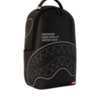 SPRAYGROUND® BACKPACK SHARK CENTRAL BLACK OUTLINE DLXSV BACKPACK