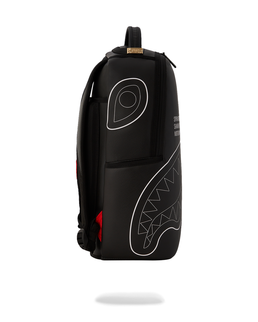 SPRAYGROUND® BACKPACK SHARK CENTRAL BLACK OUTLINE DLXSV BACKPACK