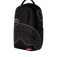 SPRAYGROUND® BACKPACK SHARK CENTRAL BLACK OUTLINE DLXSV BACKPACK