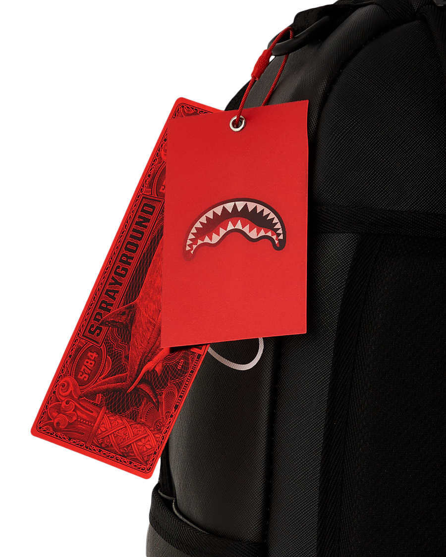 SPRAYGROUND® BACKPACK SHARK CENTRAL BLACK OUTLINE DLXSV BACKPACK