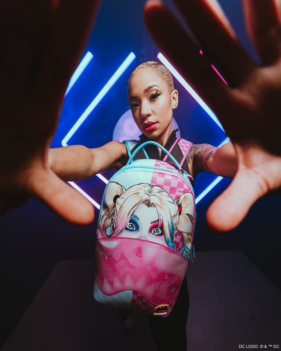 SPRAYGROUND® BACKPACK HARLEY QUINN BUBBLE GUM SHARK