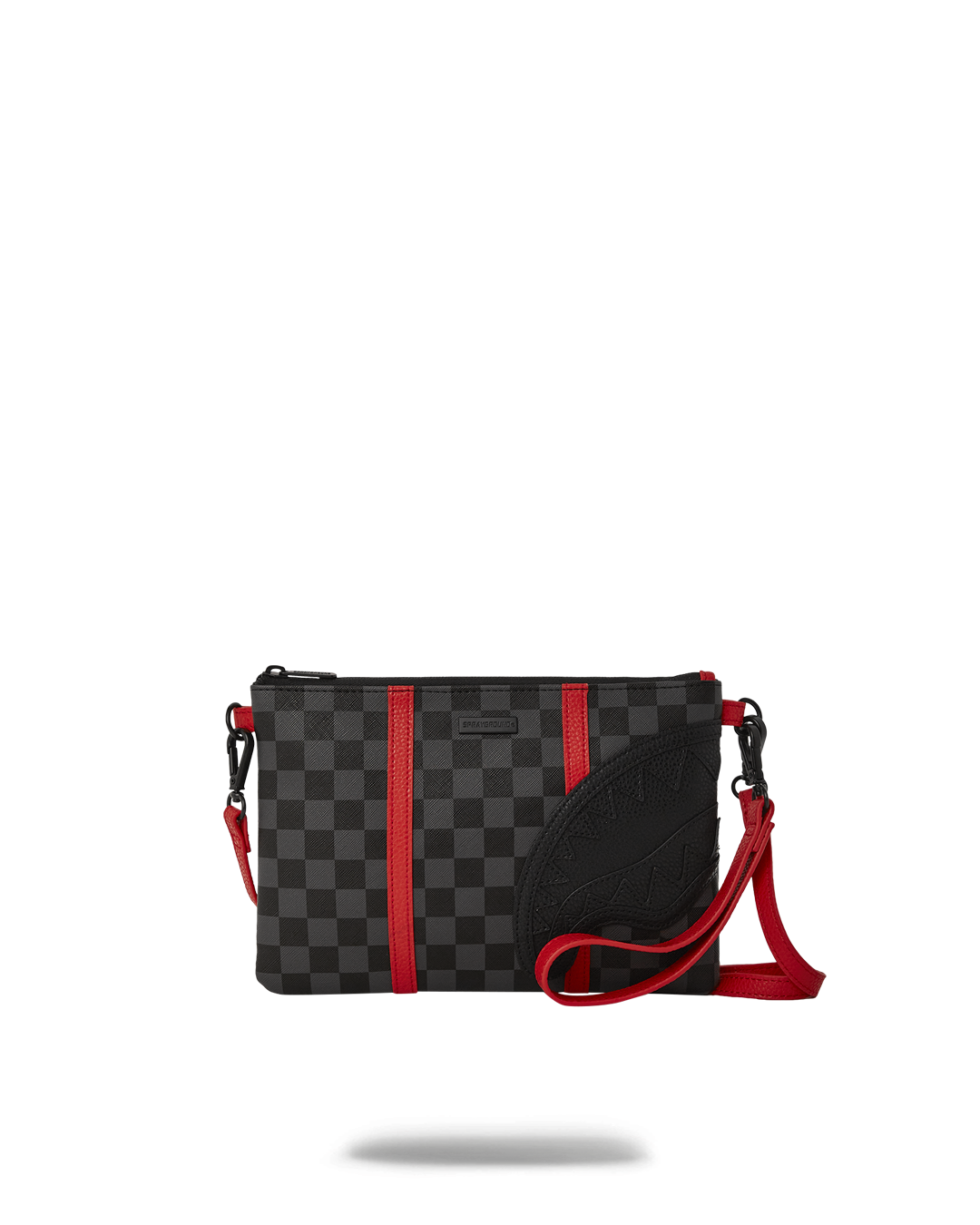 SPRAYGROUND® POUCHETTE MONACO SHARK CLUB CROSSOVER CLUTCH W/ SHOULDER STRAP