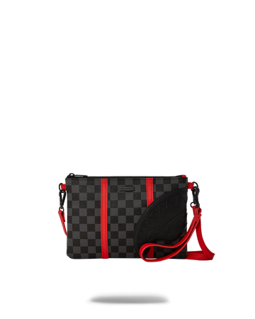 SPRAYGROUND® POUCHETTE MONACO SHARK CLUB CROSSOVER CLUTCH W/ SHOULDER STRAP