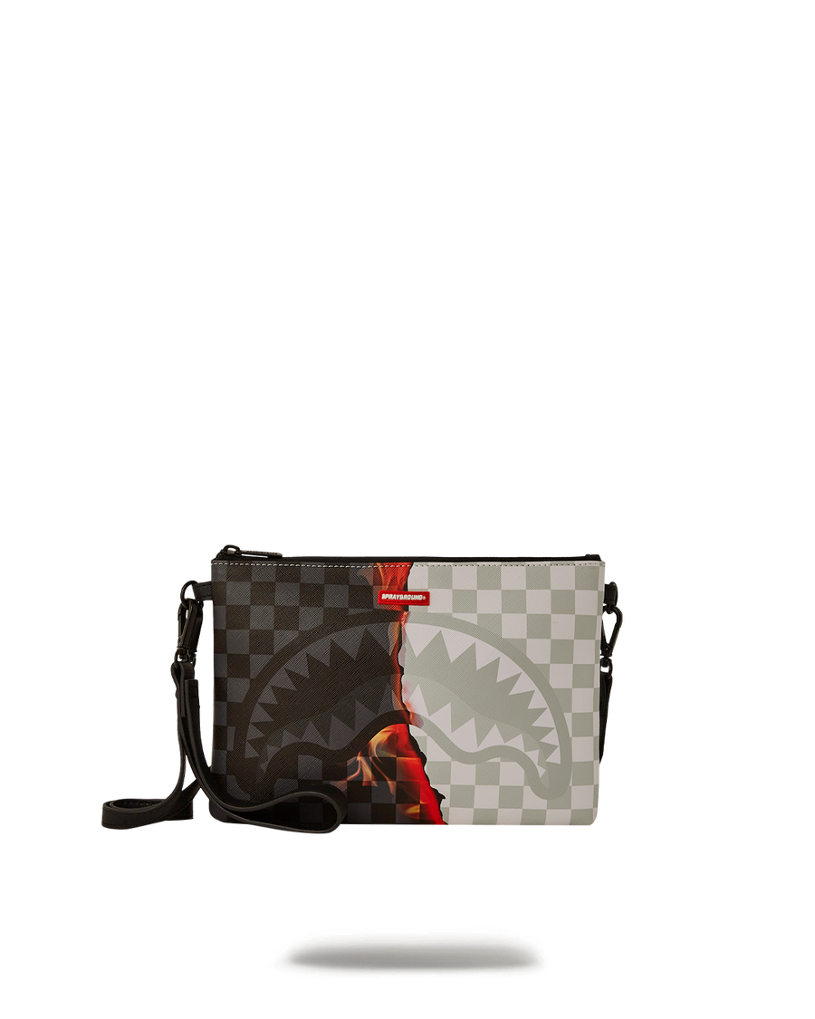 SPRAYGROUND® POUCHETTE RING OF FIRE CROSSOVER CLUTCH W/ SHOULDER STRAP