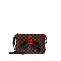 SPRAYGROUND® POUCHETTE SHARKS IN PARIS CLEAR FOR TAKEOFF CROSSOVER CLUTCH WITH STRAP