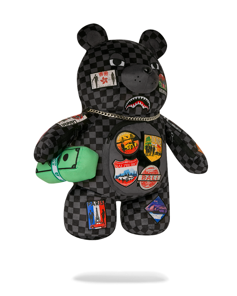 SPRAYGROUND® BACKPACK GLOBAL MOGUL UNLIMITED MILES MONEYBEAR TEDDYBEAR BACKPACK