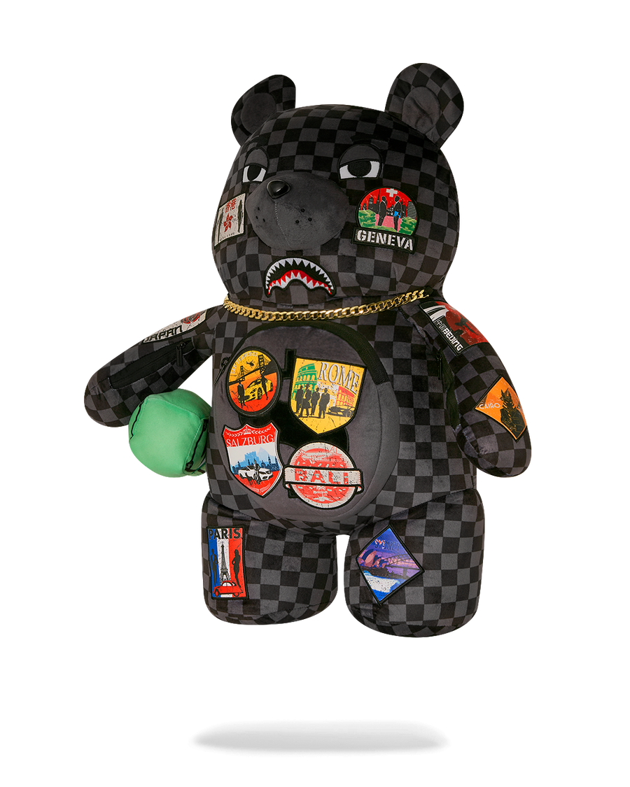 SPRAYGROUND® BACKPACK GLOBAL MOGUL UNLIMITED MILES MONEYBEAR TEDDYBEAR BACKPACK