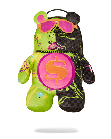 SPRAYGROUND® BACKPACK SLIME DIME MONEYBEAR TEDDYBEAR ON BACKPACK