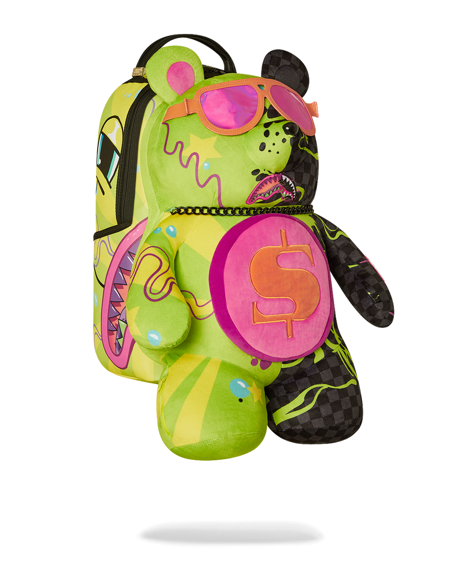 SPRAYGROUND® BACKPACK SLIME DIME MONEYBEAR TEDDYBEAR ON BACKPACK