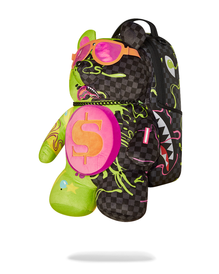 SPRAYGROUND® BACKPACK SLIME DIME MONEYBEAR TEDDYBEAR ON BACKPACK