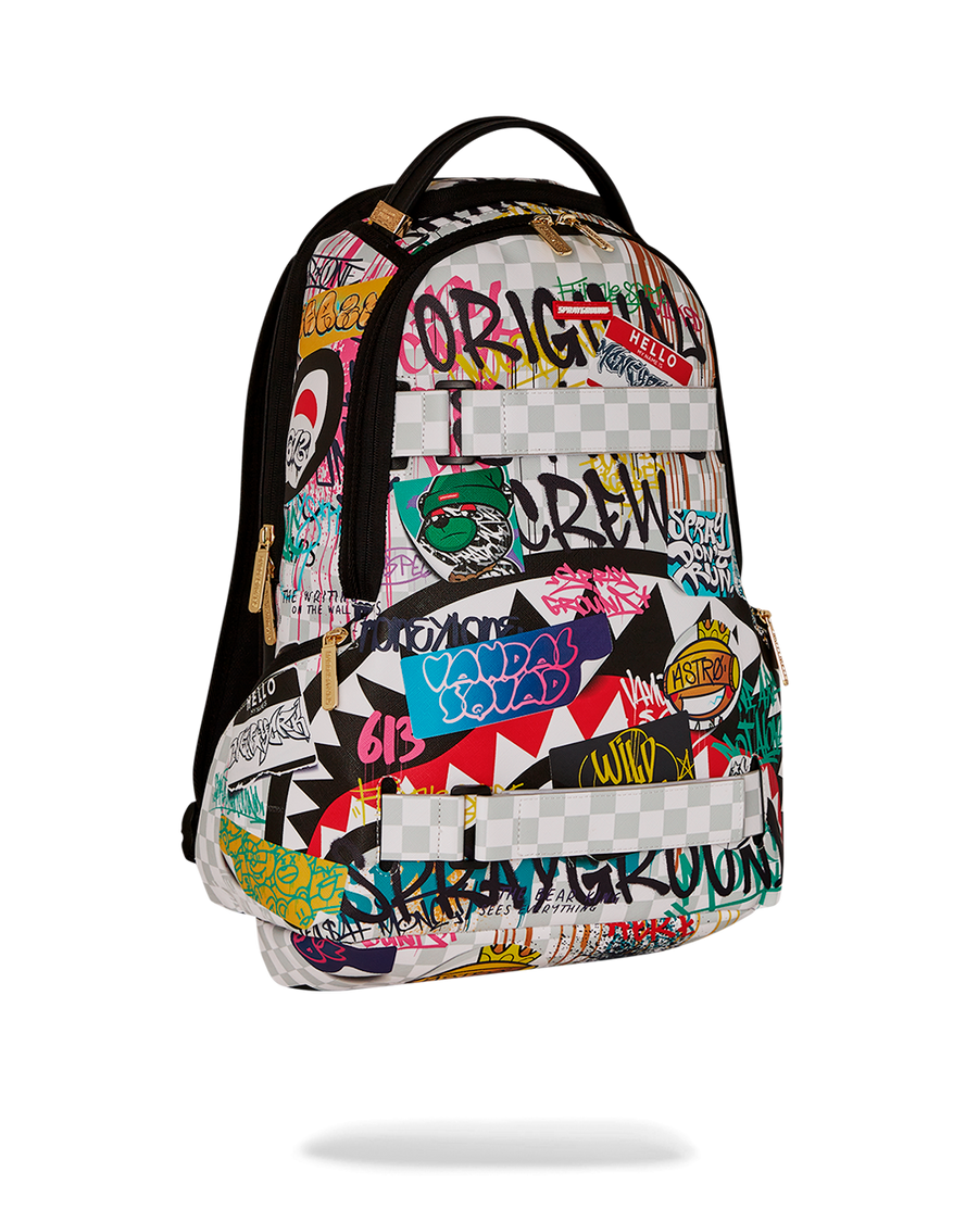 CREATE ANOTHER DAY SKATEBOARD-STRAP BACKPACK