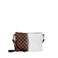 SPRAYGROUND® POUCHETTE SPRAYSHARKS WORLDWIDE CROSSOVER CLUTCH W/ SHOULDER STRAP