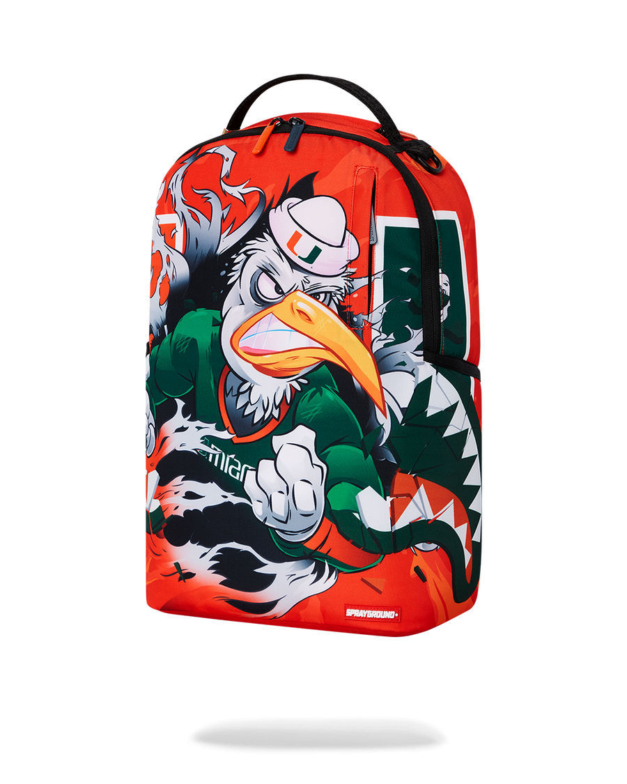 SPRAYGROUND® BACKPACK UNIVERSITY OF MIAMI CLAP BACK DLXSR BACKPACK