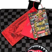 SPRAYGROUND® TOTE GLOBAL MOGUL UNLIMITED MILES PACKABLE BEACH MAT BLANKET WATER RESISTANT CONVERTIBLE TOTE